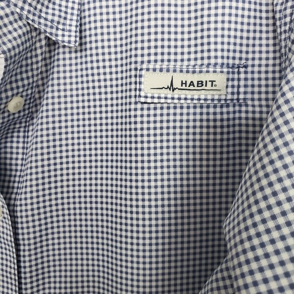 Habit's Women's Long‎ Sleeve Collared White Blue Outdoor Shirt Lightweight 2XL - Picture 4 of 11